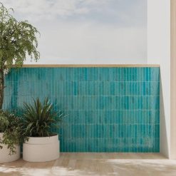 5x25 Wandtegels Handvorm Potters Azur Glans Sfeer